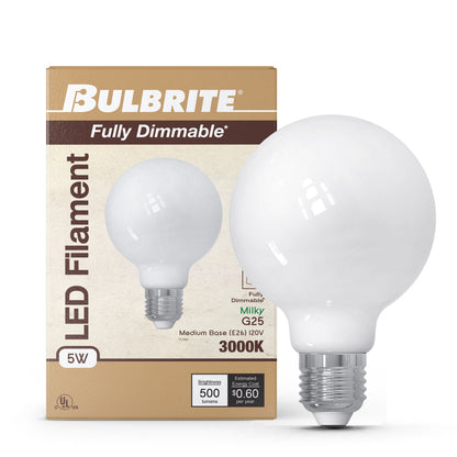 Bulbrite 776976 5W G25 Soft White LED Light Bulb