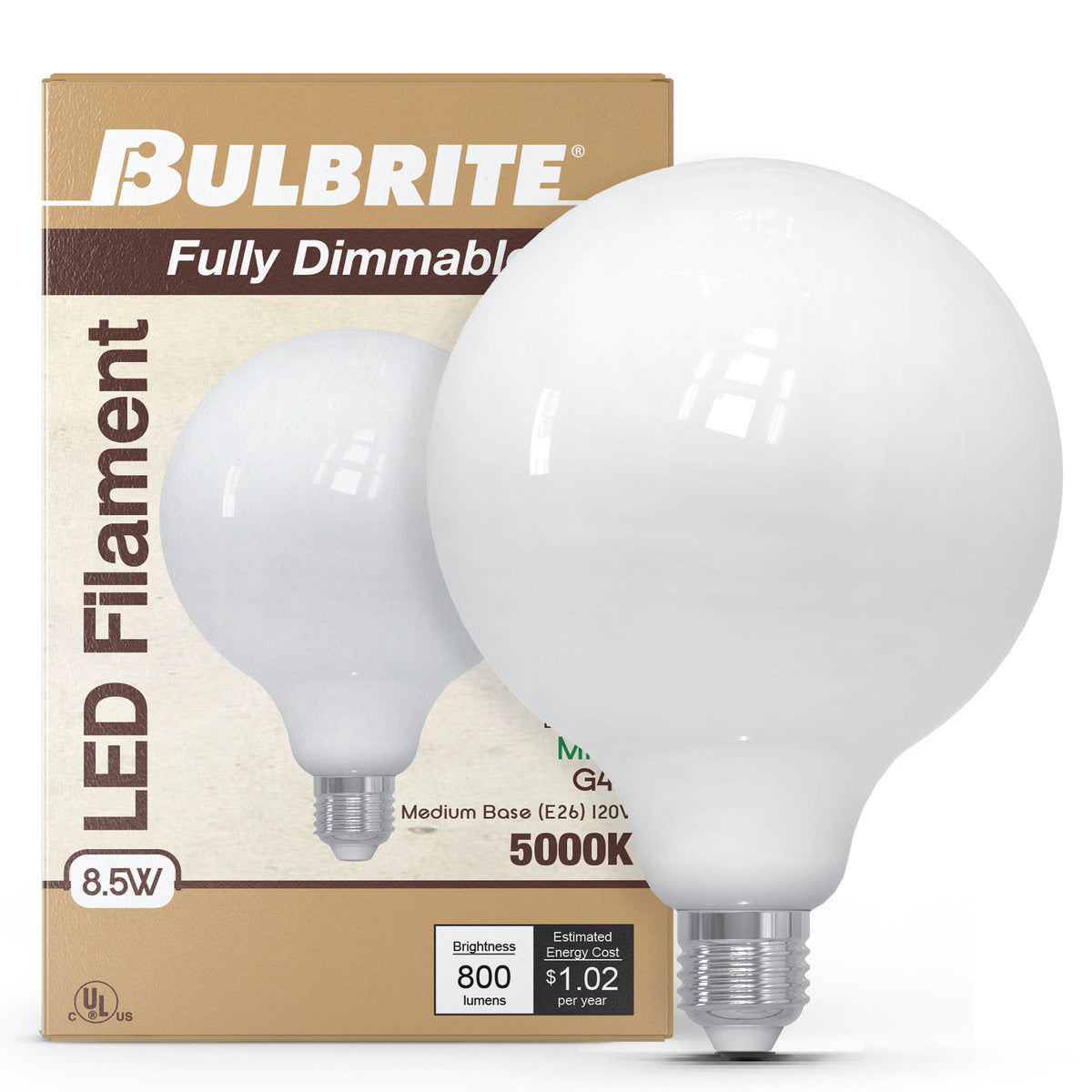 Bulbrite 776984 8.5W G40 Soft White LED Light Bulb