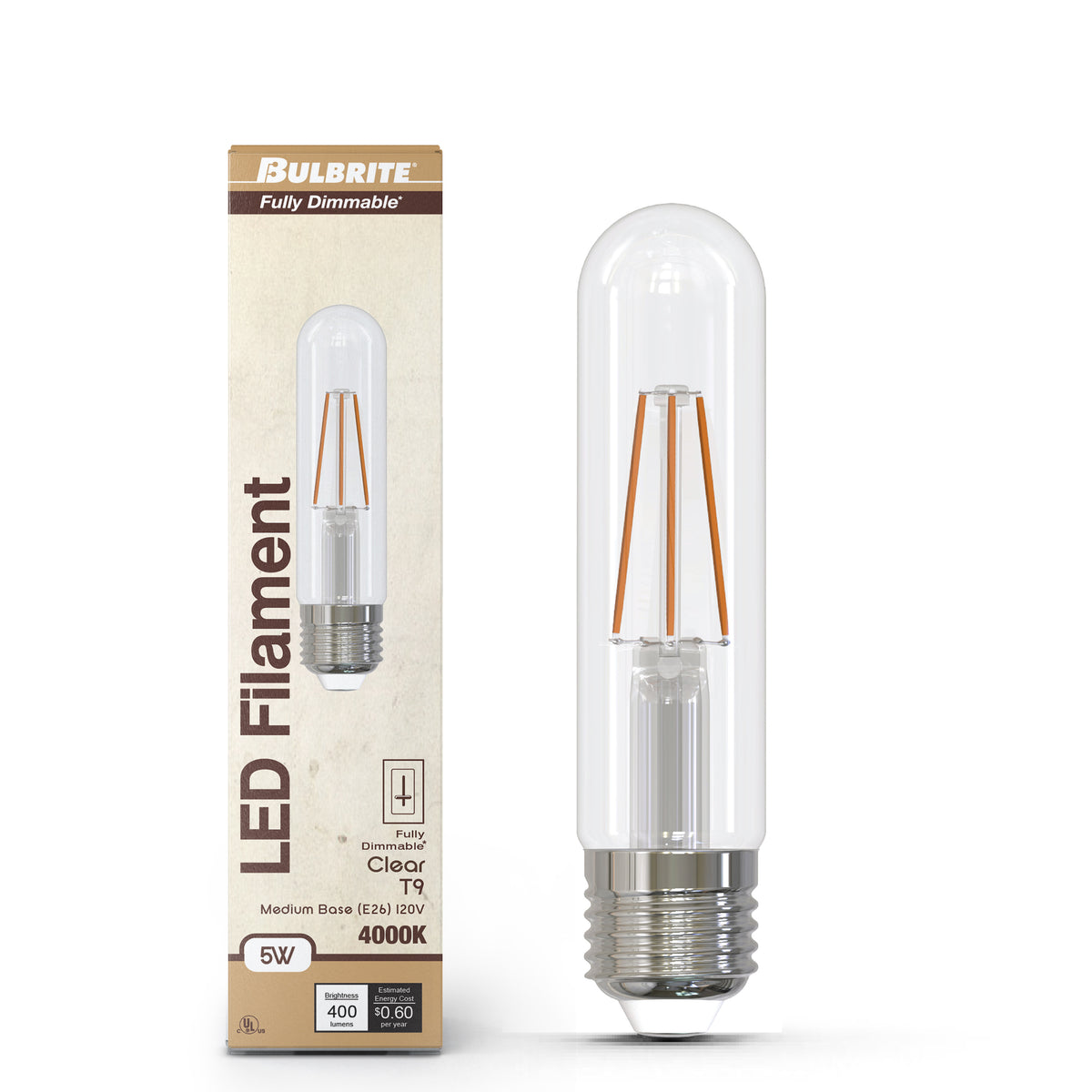 Bulbrite 776990 5W T9 5” Cool White LED Light Bulb