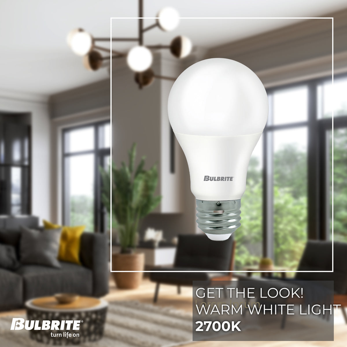 Bulbrite 774285 5/9/14W A19 Warm White LED Light Bulb