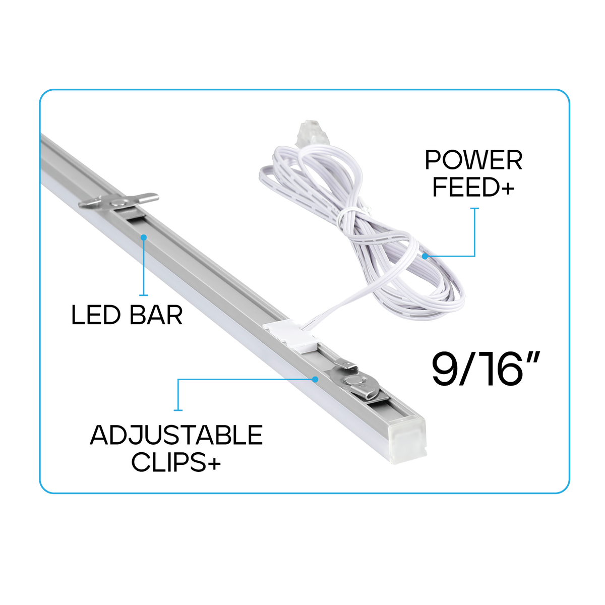 Luxrite LR42344 60W 96" Grid Smart Pro LED T-Bar Grid Light 9/16" Grid 5CCT Selectable Dimmable