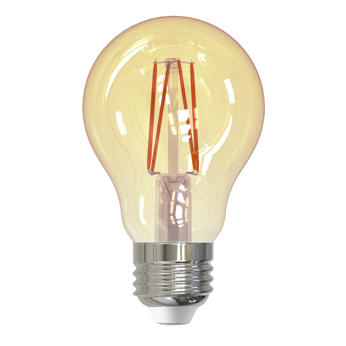 Bulbrite 776902 LED Filament 4.5 Watt A19 Light Bulb with an Antique Finish and a Medium Screw E26 Base - 2100K (Amber Light) 410 Lumens