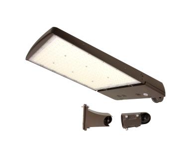 MaxLite AE300UMI-WCSB2CRTA Area Light - 300W/250W/200W, 120-277V, Manual Ir Changeable T3/4/5, CCT/WATTAGE Select 3/4/5K, Bronze, Flex Arm Slipfitter, C-MAX Compatible