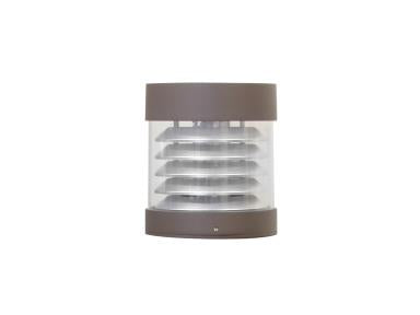 MaxLite BL-CLRFH22UCSLRB Pathmax Slim Bollard, Round Flat Bollard Head - 22W, 120-277V, CCT Selectable 3000K/4000K/5000K, Louver, Bronze