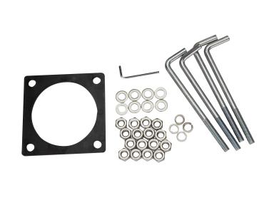 MaxLite BL-CLSF22BASEKIT Pathmax Slim Square Bollard, Template And Anchor Bolts Kit