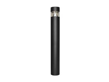 MaxLite BRF30U-WCSLTA Bollard Round Flat Top, 30/20/10W Selectable, 120-277V, CCT Selectable 3/4/5K, 42 Inches, Black - TAA