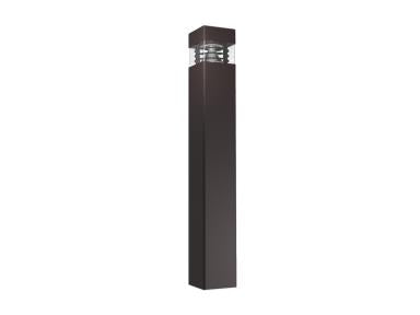MaxLite BSF30U-WCSBLV Bollard Square Flat Top, 30/20/10W Selectable, 120-277V, CCT Selectable 3/4/5K, 42 Inches, Bronze, Louvers