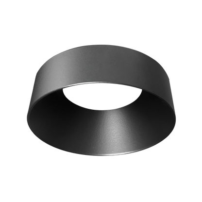 Luxrite LR25421 1" Regressed Trimless Push N' Lock Spotlight Trim Replacement - Black Finish