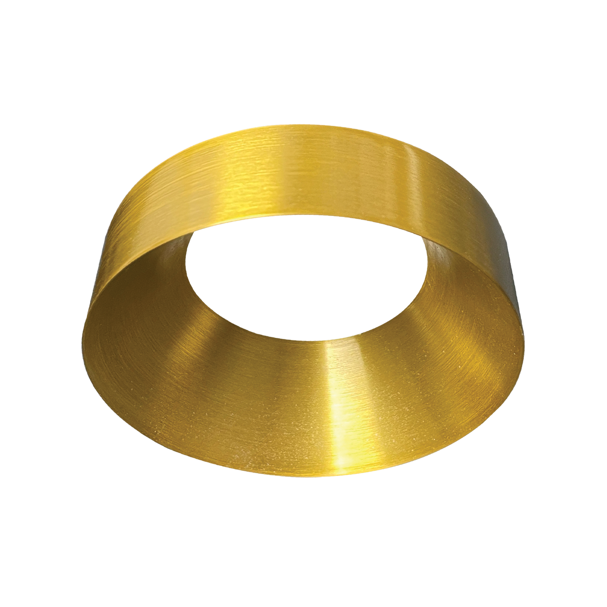 Luxrite LR25423 1" Regressed Trimless Push N' Lock Spotlight Trim Replacement - Brass Finish