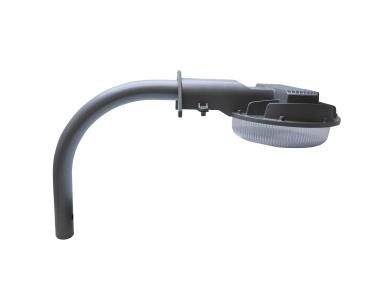 MaxLite DBL60UT5-WCSGPN Dusk-to-dawn, Barn Light 60W Wattage Selectable, 120-277V, Type 5, CCT Select 3/4/5K Selectable, Lens, 24" Arm, C-MAX Photocell, Grey