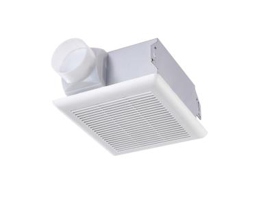MaxLite EBF17-50-1-W Economy Bath Fan, 17W, 120V, 50 Cfm Air Delivery, Sound Level 1, 3 4 Inch Duct Size Adapter Included, White