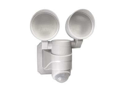MaxLite EML-MS Emergency Security Light, 2 Adjustable Heads With Motion Sensor, White, Battery Backup
