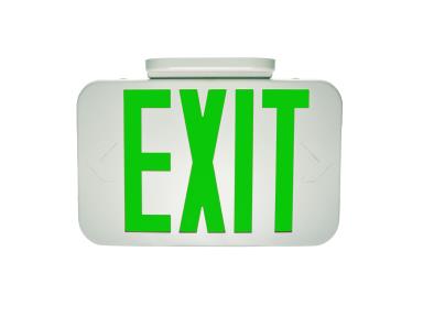 MaxLite EX-GWSD Exit, Thermoplastic, Green Letters, White, Self Diagnostic, Battery Backup