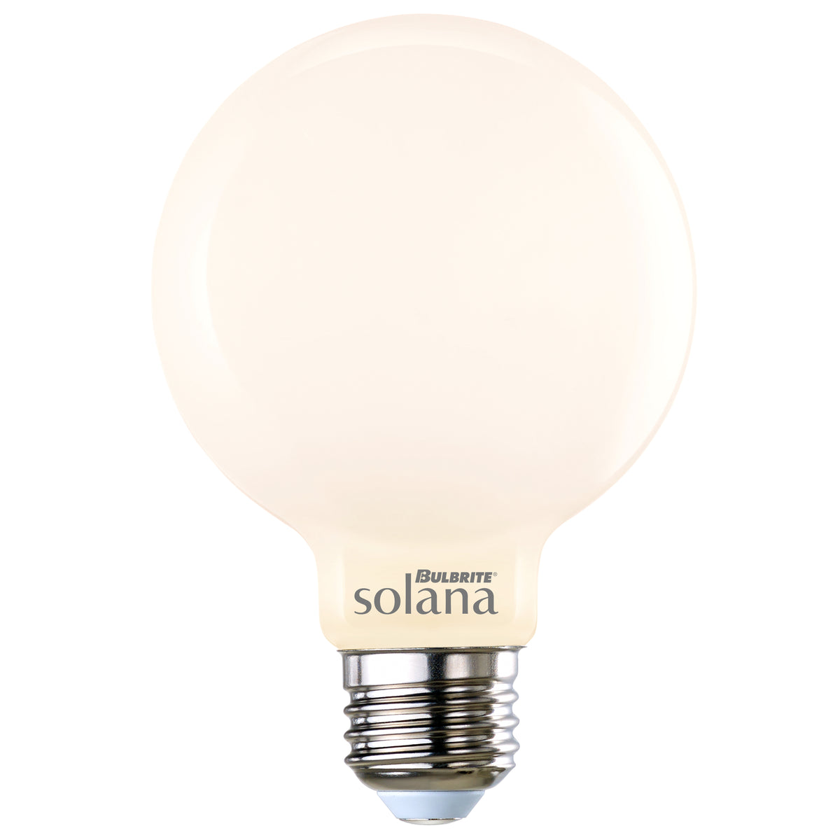 Bulbrite 293121 Bulbrite Solana Smart LED Wifi Light Bulb, G25 / E26 Base, 5.5W, 2200K-6500K, Milky Finish