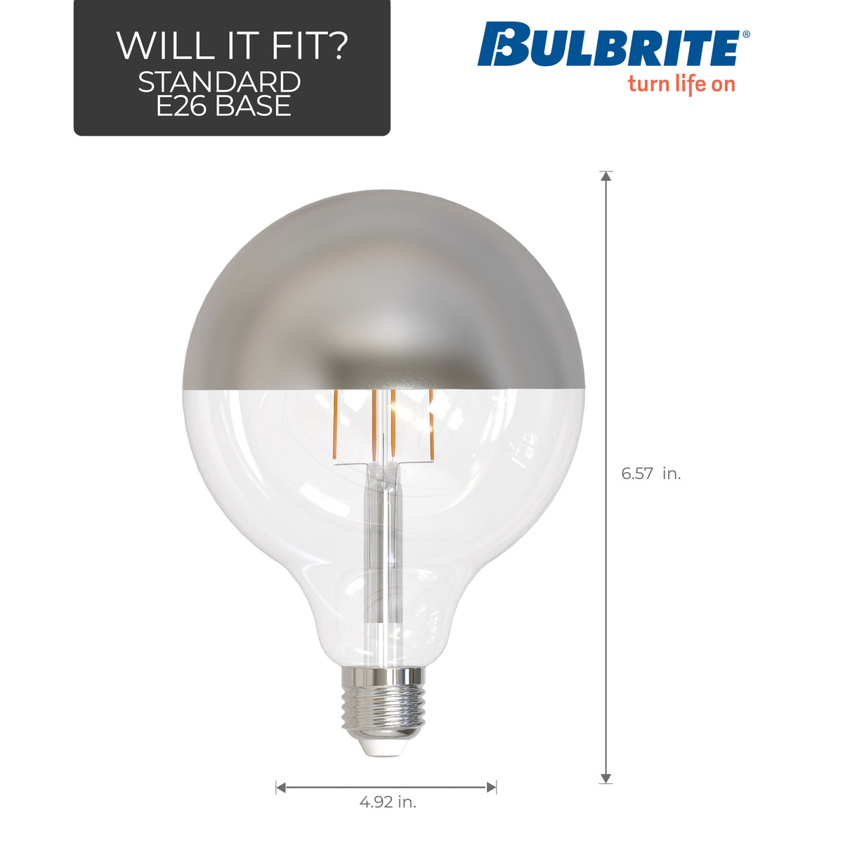 Bulbrite 776920 6W G40 Warm White LED Light Bulb