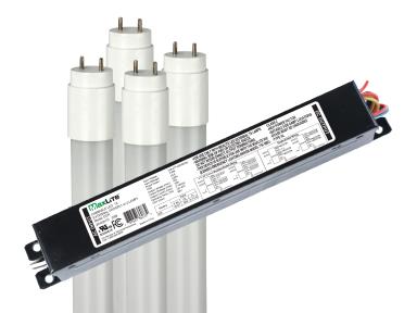 MaxLite L11.5T8EX440DR4L11.5 11.5W T8 4-FT LED (UL-C) 4000K Coated Glass (4 Lamps) External Driver
