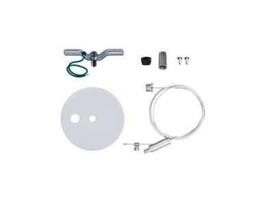 MaxLite LM2-PWCNPY L-MAX Gen 2 Power PENDANT/CANOPY Mount Kit White Finish (power Feed Canopy Kit With Hardware). Includes 15FT Steel Cable