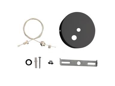 MaxLite LM2-PWCNPYB L-MAX Gen 2 Power PENDANT/CANOPY Mount Kit Black Finish (power Feed Canopy Kit With Hardware). Includes 15FT Steel Cable