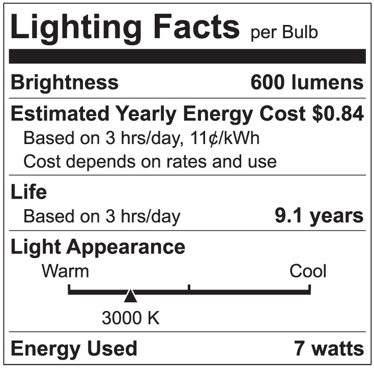 Luxrite LR21351 A15 7W 3000K LED Light Bulb