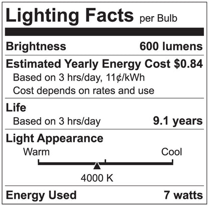 Luxrite LR21352 A15 7W 4000K LED Light Bulb
