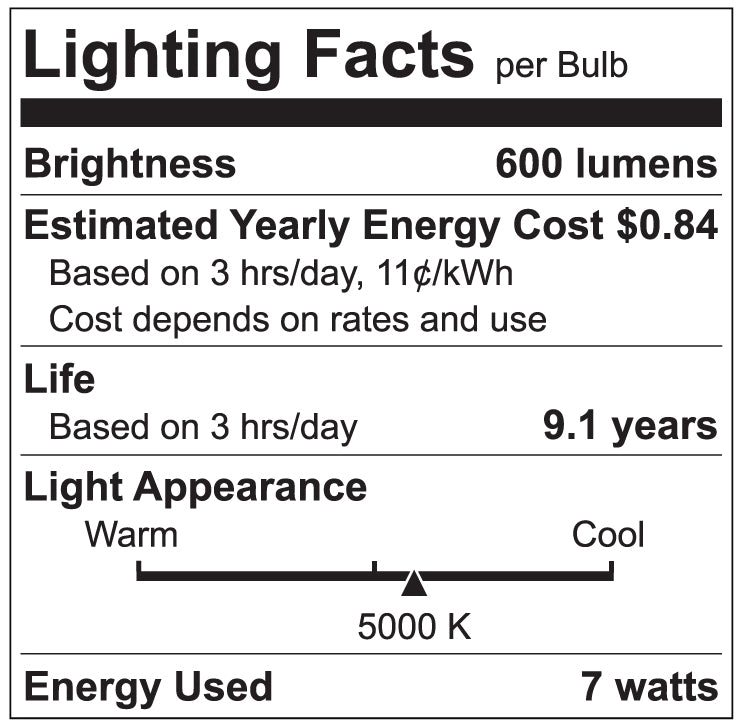 Luxrite LR21353 A15 7W 5000K LED Light Bulb