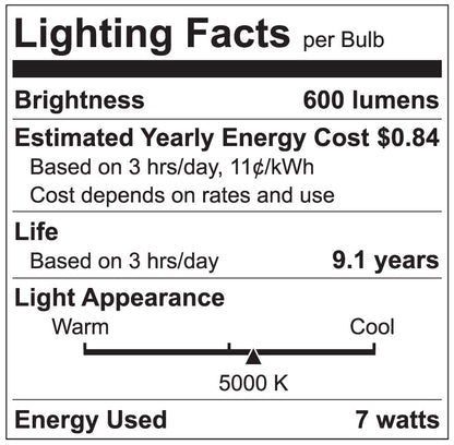 Luxrite LR21353 A15 7W 5000K LED Light Bulb