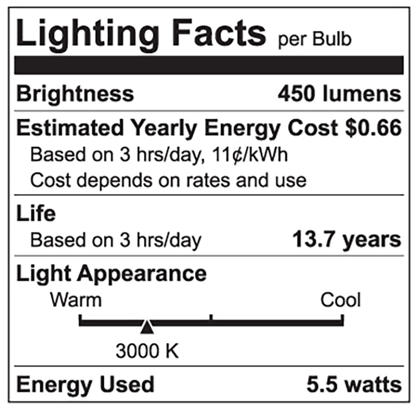 Luxrite LR21401 PAR16 5.5W 3000K LED Light Bulb