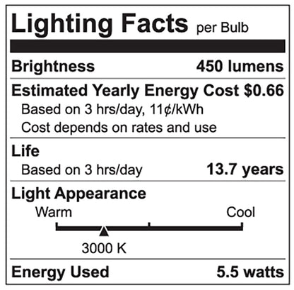 Luxrite LR21401 PAR16 5.5W 3000K LED Light Bulb