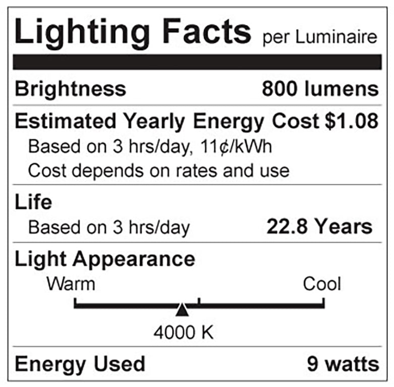 Luxrite LR21422 A19 9W 4000K LED Light Bulb