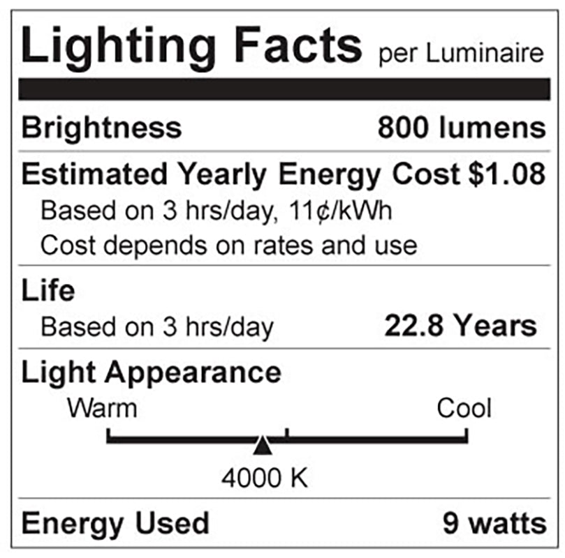 Luxrite LR21427 A19 9W 4000K - 4 Pack LED Light Bulb