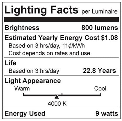 Luxrite LR21427 A19 9W 4000K - 4 Pack LED Light Bulb
