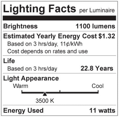 Luxrite LR21434 A19 11W 3500K LED Light Bulb