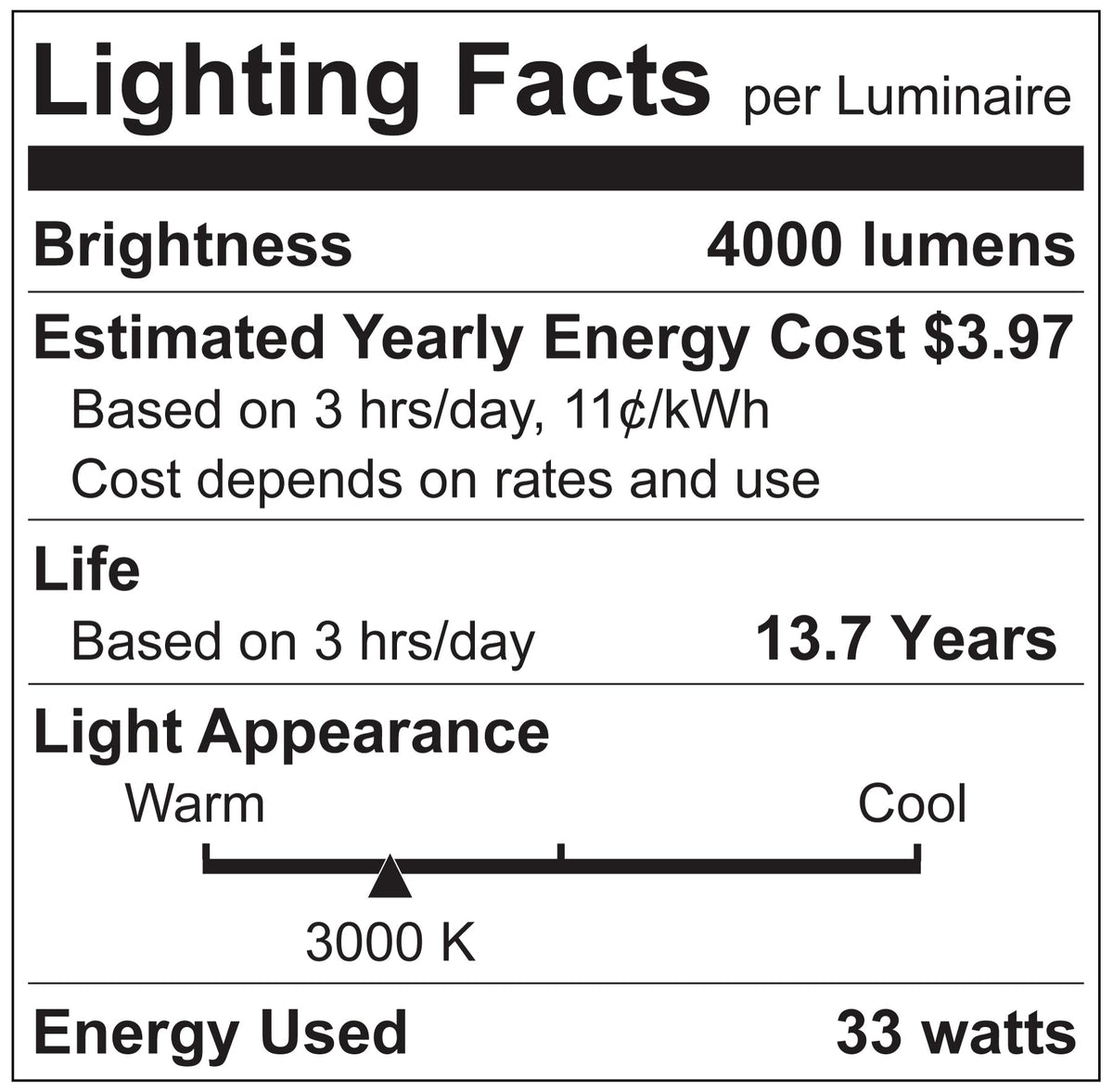 Luxrite LR21456 A23 33W 3000K LED Light Bulb