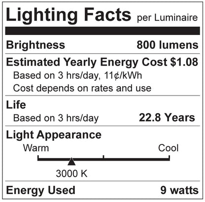 Luxrite LR21461 A19 9W 3000K LED Light Bulb
