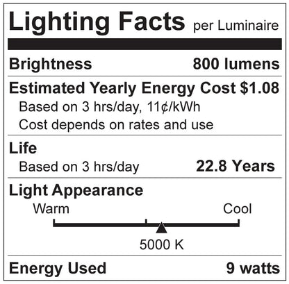 Luxrite LR21463 A19 9W 5000K LED Light Bulb