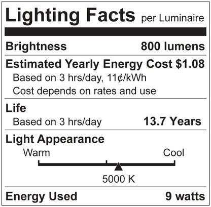 Luxrite LR21473 A19 9W 5000K Dusk to Dawn LED Light Bulb