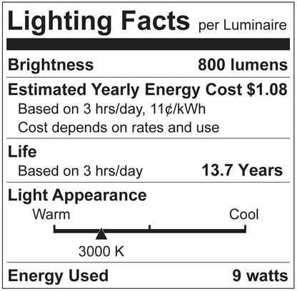 Luxrite LR21481 A19 9W 3000K Dusk to Dawn + PIR LED Light Bulb