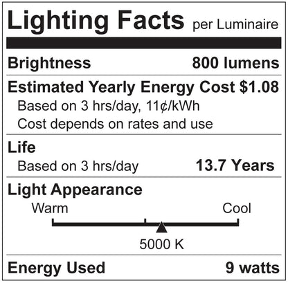 Luxrite LR21483 A19 9W 5000K Dusk to Dawn + PIR LED Light Bulb