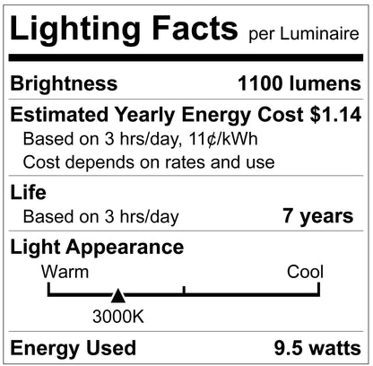 Luxrite LR21536 A19 9.5W 3000K - 8 Pack LED Light Bulb