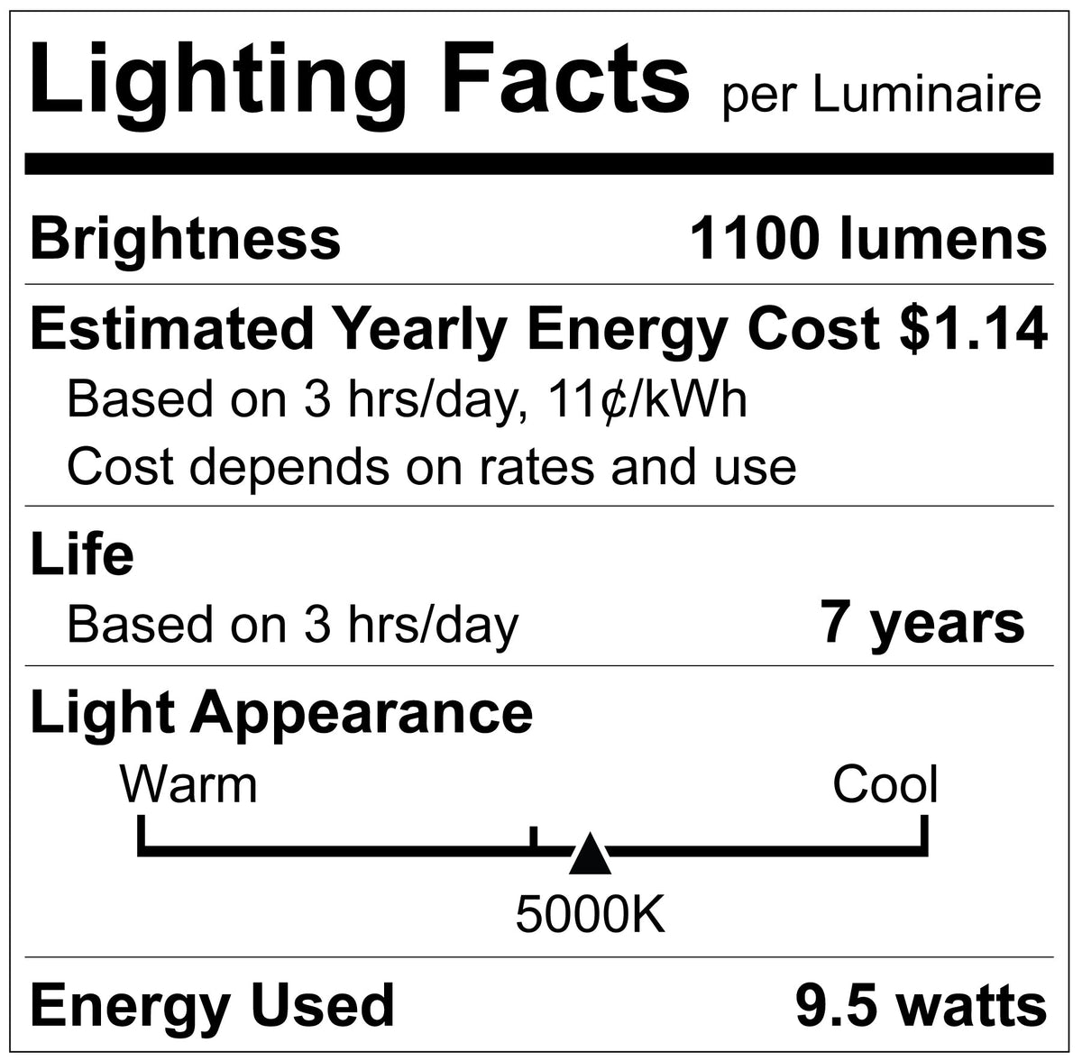 Luxrite LR21539 A19 9.5W 5000K - 8 Pack LED Light Bulb