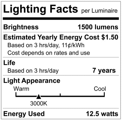 Luxrite LR21541 A19 12.5W 3000K - 8 Pack LED Light Bulb