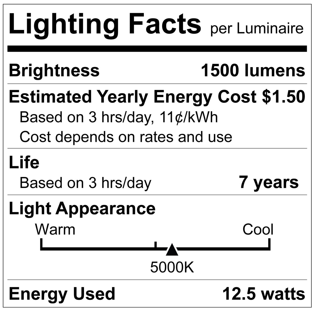 Luxrite LR21544 A19 12.5W 5000K - 8 Pack LED Light Bulb