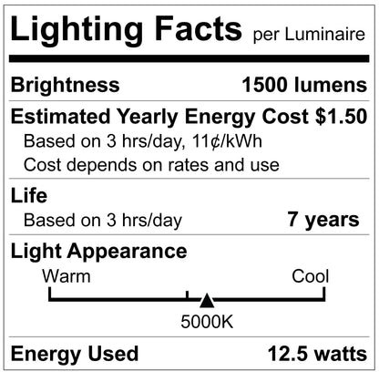 Luxrite LR21544 A19 12.5W 5000K - 8 Pack LED Light Bulb