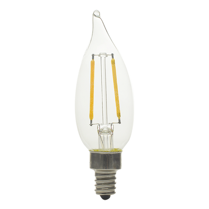 Luxrite LR21575 4W Flame Tip E12 3000K LED Light Bulb
