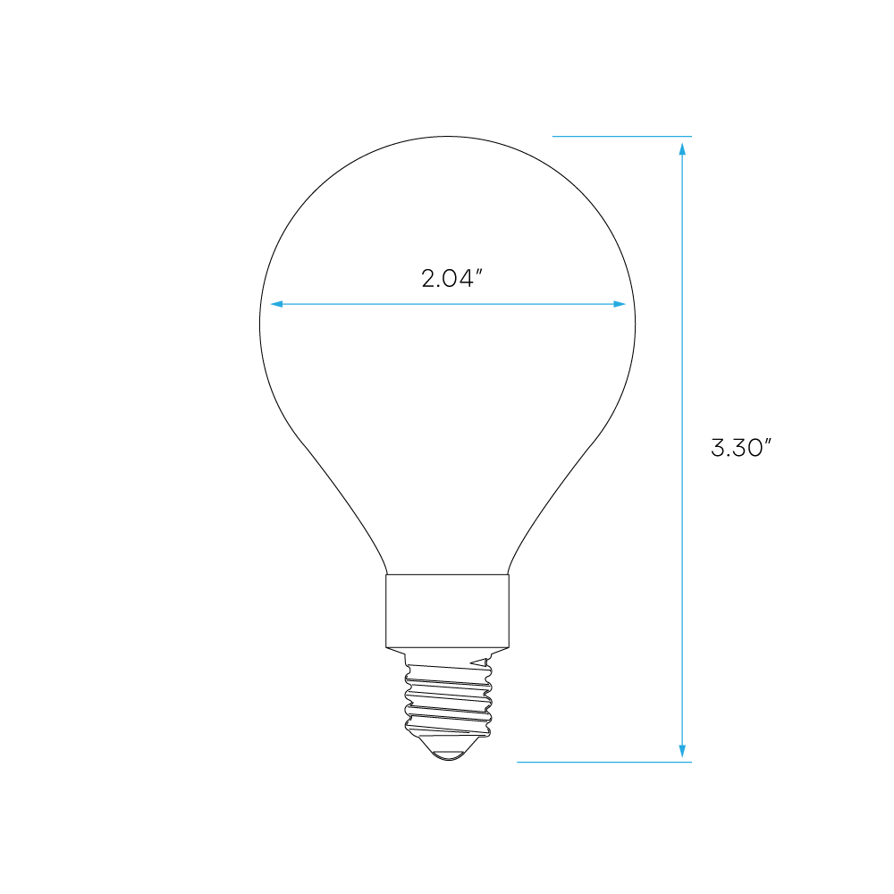 Luxrite LR21610 G16.5 4W E12 2700K LED Light Bulb