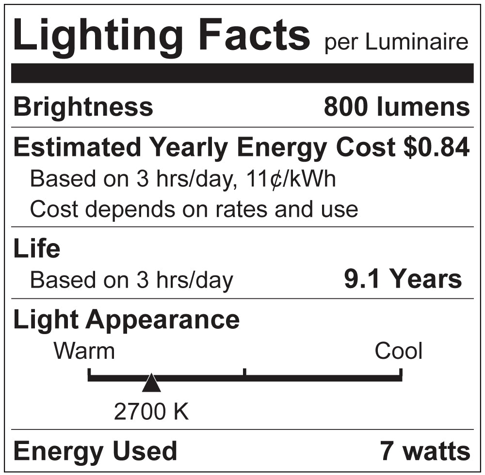 Luxrite LR21633 7W Flame Tip E12 2700K LED Light Bulb