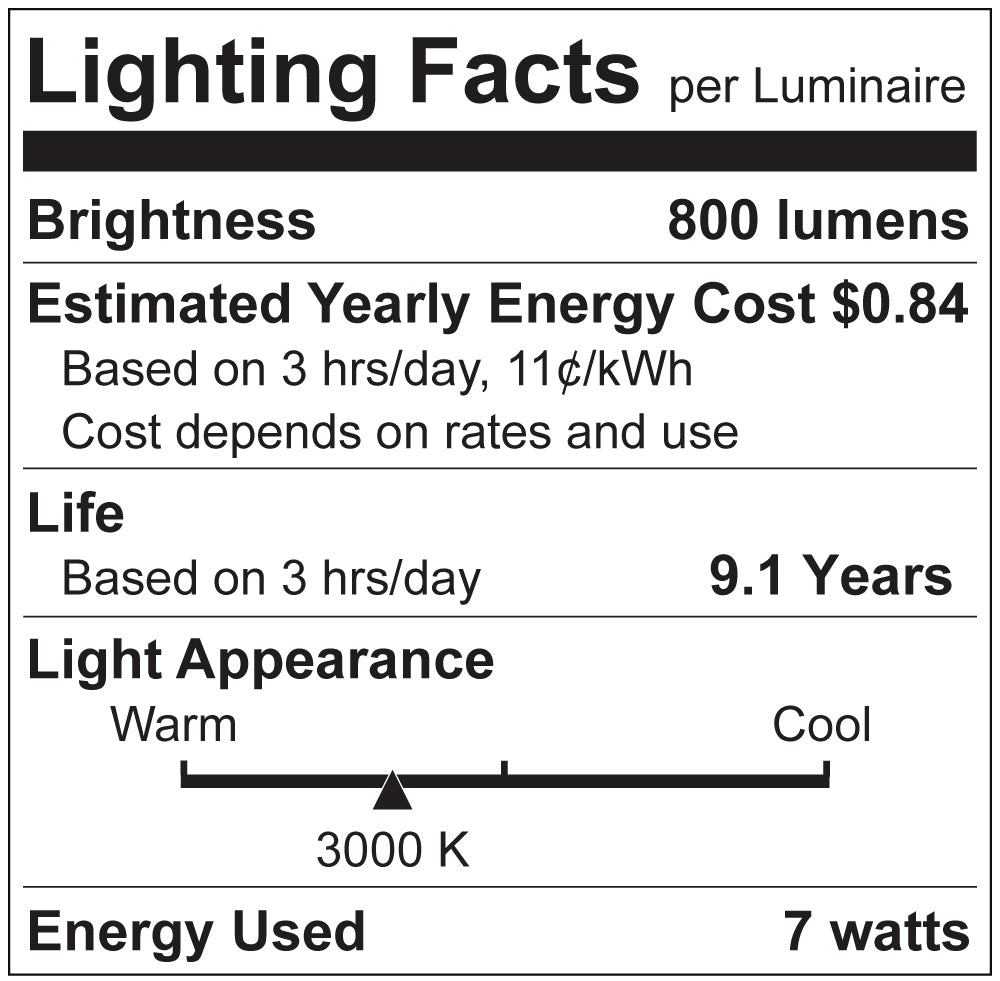 Luxrite LR21634 7W Torpedo E12 3000K LED Light Bulb