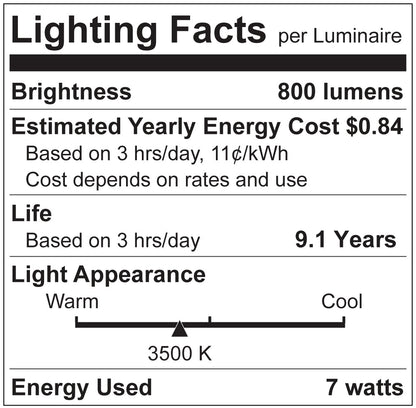 Luxrite LR21649 7W Flame Tip E12 3500K LED Light Bulb