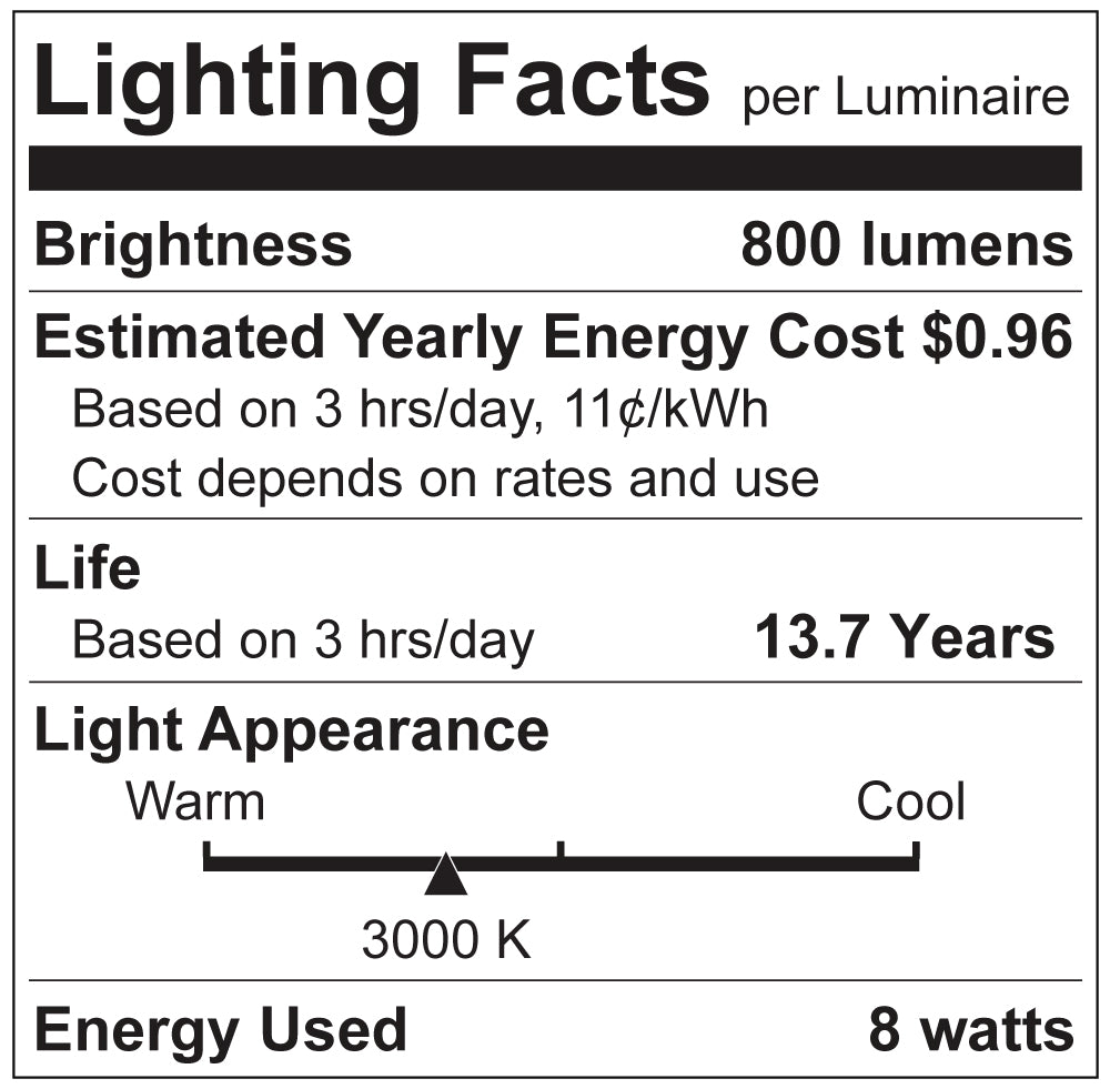Luxrite LR21651 ST19 8W E26 3000K LED Light Bulb