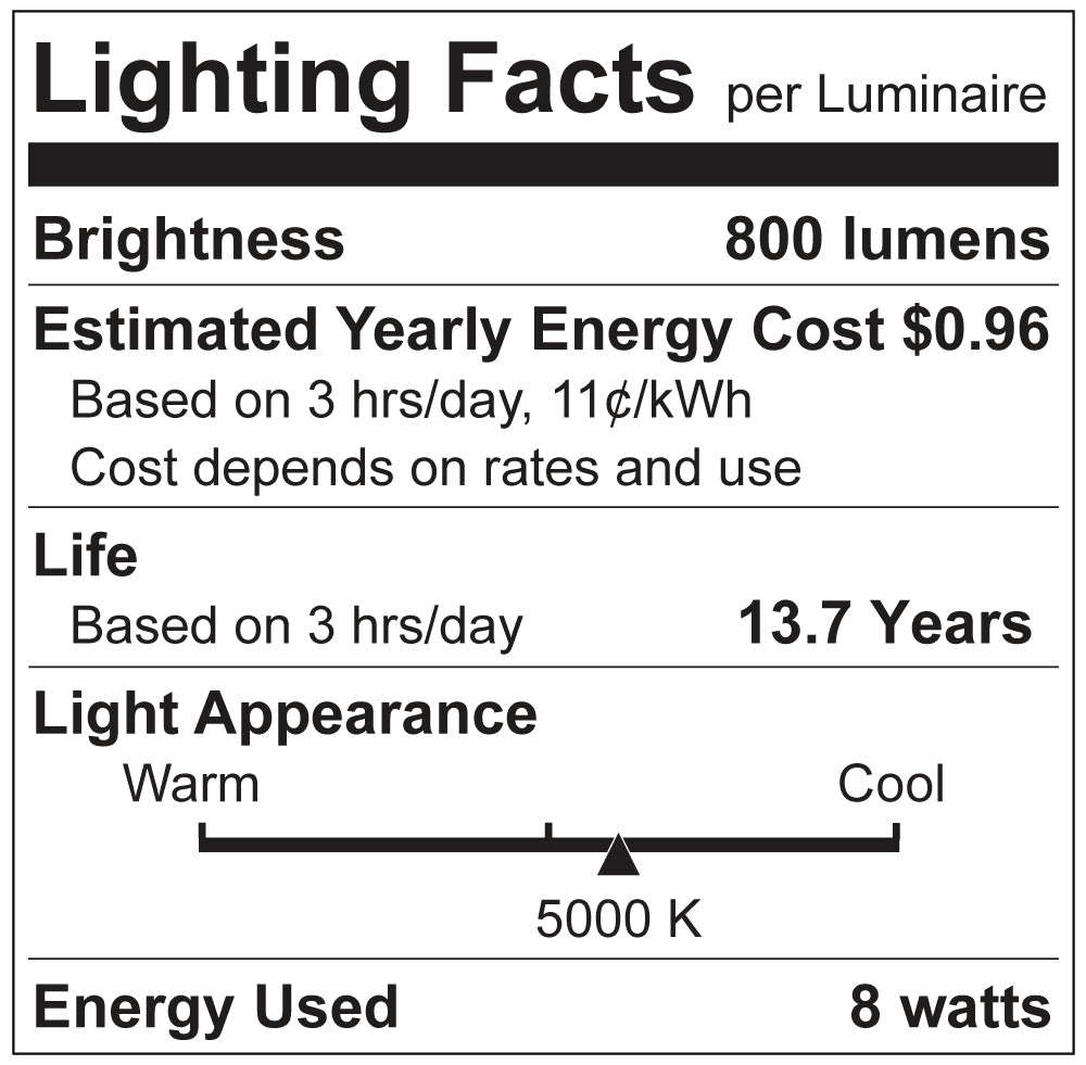 Luxrite LR21653 ST19 8W E26 5000K LED Light Bulb